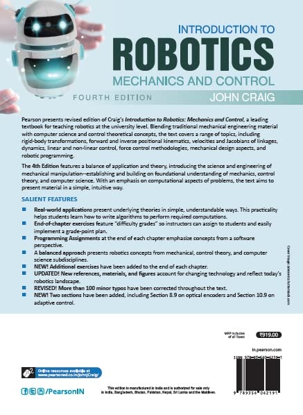 Introduction to Robotics, 4e - Retail Maharaj