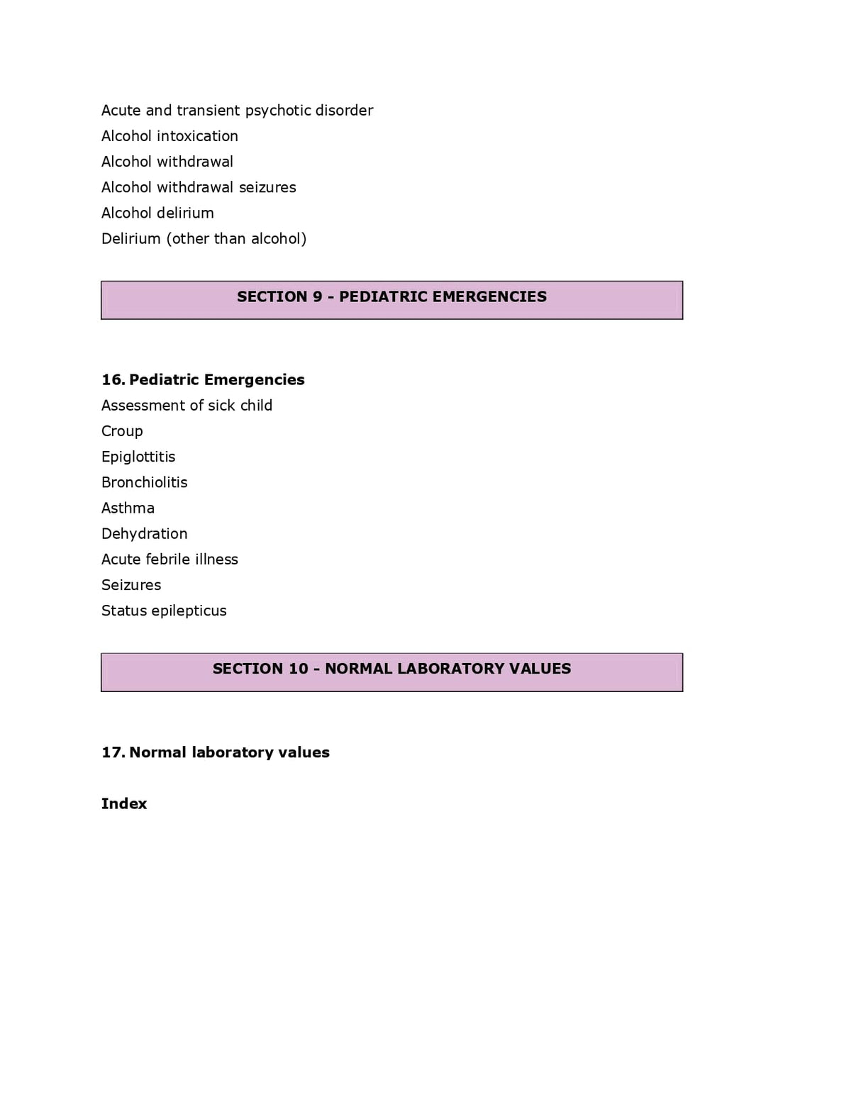 Common Medical Emergencies