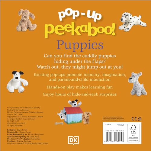 Pop-Up Peekaboo! Puppies [Board book] DK - Retail Maharaj