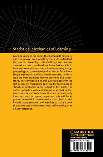 Statistical Mechanics of Learning