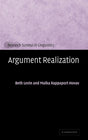 Argument Realization (Research Surveys in Linguistics) - Retail Maharaj