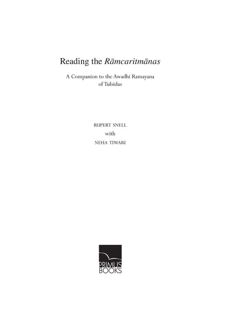 Reading the Ramcaritmanas: A Companion to the Awadhi Ramayana of Tulsidas - Retail Maharaj