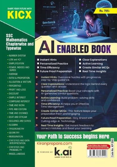 SSC Maths Chapterwise & Typewise Solved Papers Till January 2025 TCS PYQs Covered for CGL,CPO,CHSL,MTS,Delhi Police & Constable GD (English Medium)(5263) - Retail Maharaj