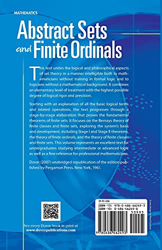 ABSTRACT SETS AND FINITE ORDINALS AN INTRODUCTION TO THE STUDY OF SET THEORY