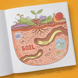 What's Inside a Garden?: Science and Nature Coloring Book: 40 Drawings to Color - Retail Maharaj