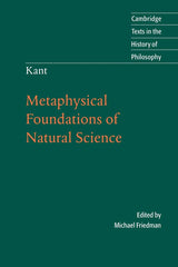 Metaphysical Foundations of Natural Science