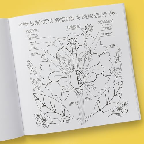 What's Inside a Garden?: Science and Nature Coloring Book: 40 Drawings to Color - Retail Maharaj