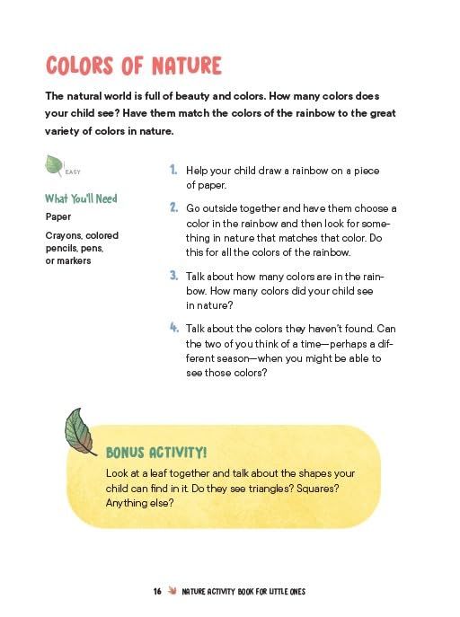 Nature Activity Book for Little Ones: 100+ Activities for Everyday Outdoor Fun