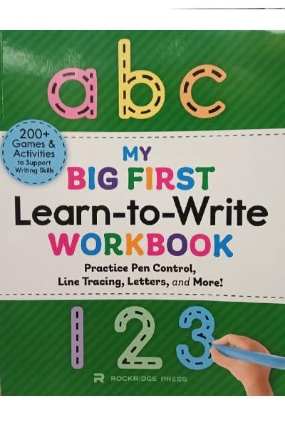 My Big First : Learn-To-Read Workbook - Practice Pen Control, Line Tracing, Letters and More! - Retail Maharaj
