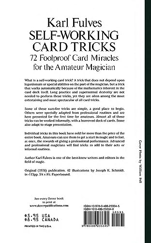 Self-working Card Tricks: 72 Foolproof Card Miracles for the Amateur Magician (Dover Magic Books)