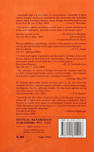 Ayurveda and the Mind: The Healing of Consciousness - Retail Maharaj