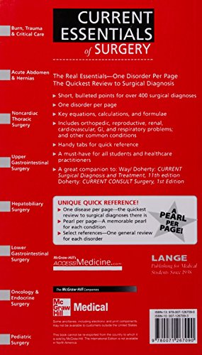 LANGE CURRENT ESSENTIALS OF SURGERY