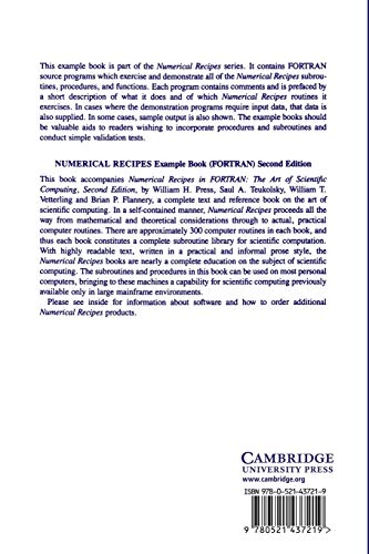Numerical Recipes Example Book: Example Book (Fortran (The Art of Scientific Computing)
