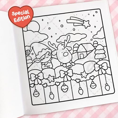 Cozy Christmas: The Cute and Relaxing Festive Colouring Book for Kids and Adults (Coco Wyo)