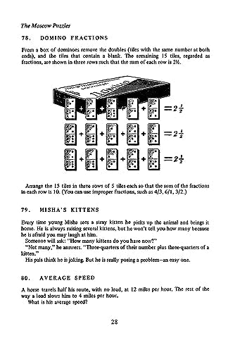 The Moscow Puzzles: 359 Mathematical Recreations (Dover Recreational Math)