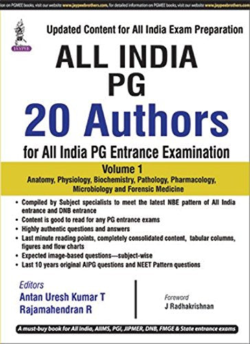 ALL INDIA PG 20 AUTHORS FOR ALL INDIA PG ENTRANCE EXAMINATION (VOL.1)