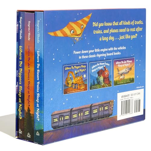 Where Do Diggers, Trains, and Planes Sleep at Night? Board Book Boxed Set (Where Do...Series)