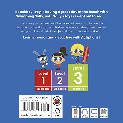 Actiphons Level 3 Book 5 Beachboy Troy: Learn phonics and get active with Actiphons!