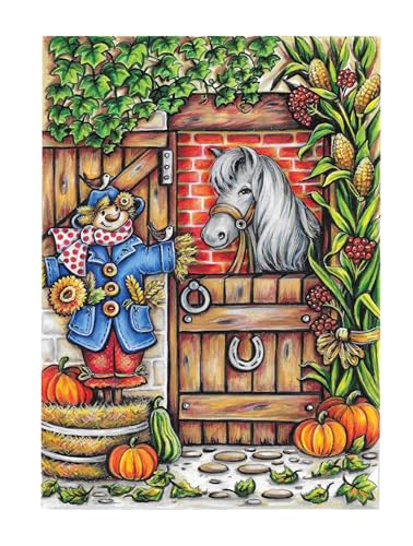 Creative Haven Autumn Charm Coloring Book