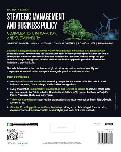 Strategic Management and Business Policy | Globalization, Innovation and Sustainability | 16th Edition | - Pearson - Retail Maharaj