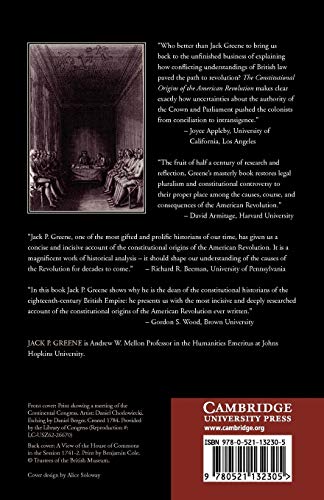 The Constitutional Origins of the American Revolution