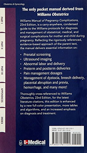 William`S Manual Of Pregnancy Complications