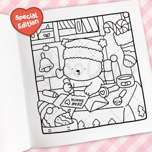 Cozy Christmas: The Cute and Relaxing Festive Colouring Book for Kids and Adults (Coco Wyo)