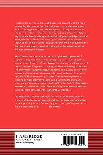 Introduction to the Grammar of English (Cambridge Textbooks in Linguistics)
