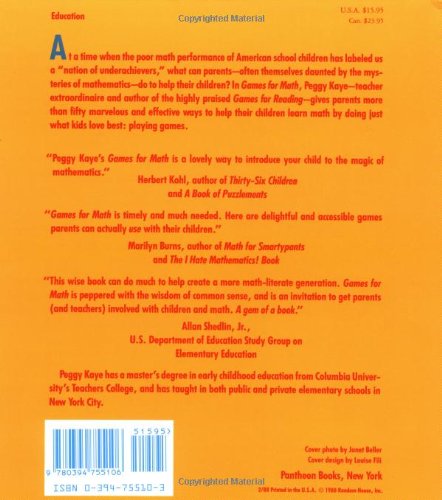 Games for Math: Playful Ways to Help Your Child Learn Math from Kindergarten to Third Grade