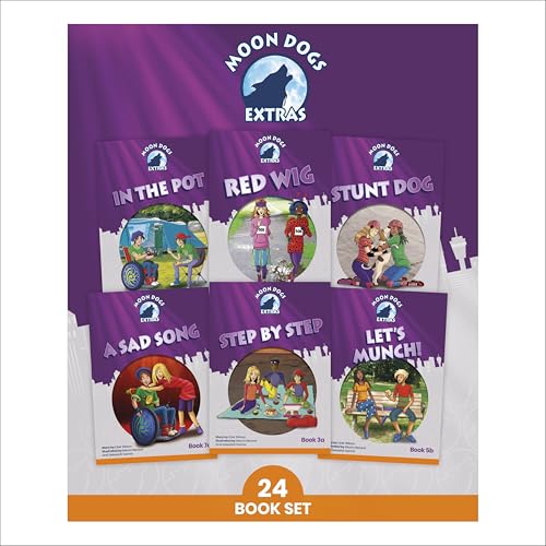 Phonic Books Moon Dogs Extras Set 2: Adjacent consonants and consonant digraphs (Phonic Books Catch Up Readers) - Retail Maharaj