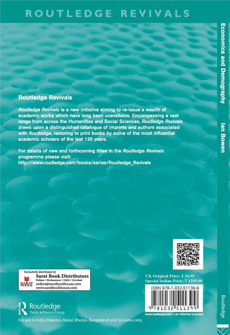 Economics and Demography (Routledge Revivals) - Retail Maharaj