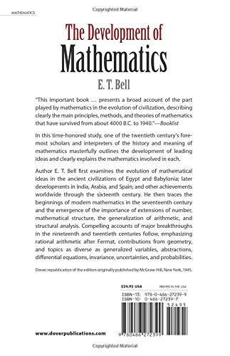 Development of Mathematics (Dover Books on Mathematics)