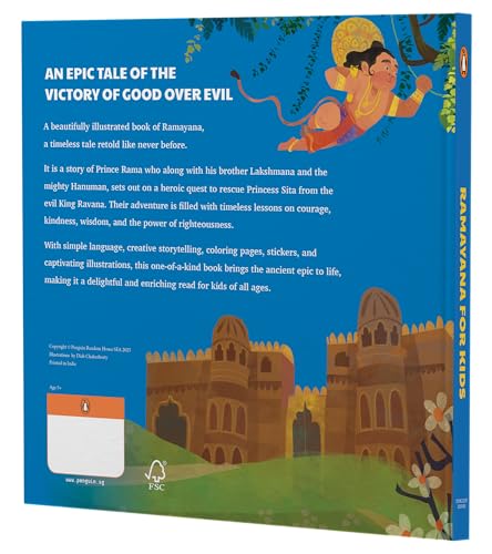Ramayana for Kids: Illustrated Indian Mythology Storybook For Children I Timeless Epic I Includes Coloring and Sticker Pages I Bedtime Stories I Ages 5+ [Select Learning] - Retail Maharaj