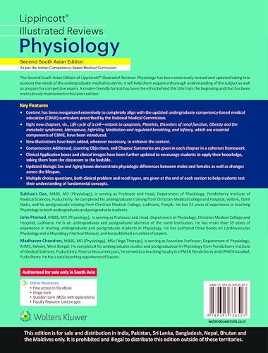 Lippincott Illustrated Reviews Physiology, 2nd South Asian ed