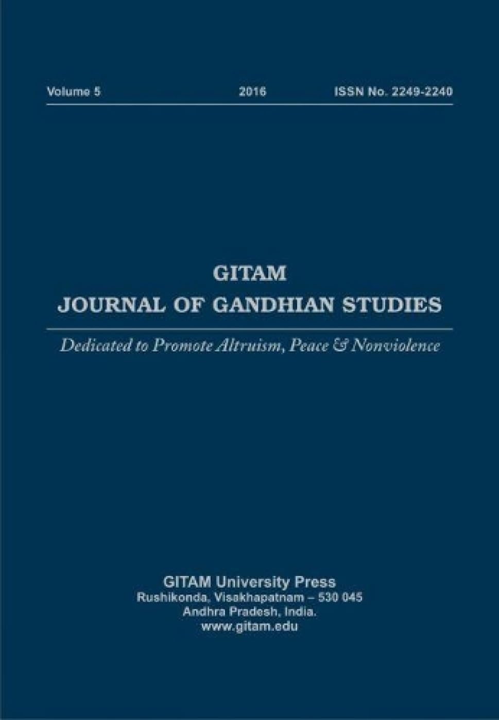 Gitam Journal of Gandhian Studies (Vol. 5) - Retail Maharaj
