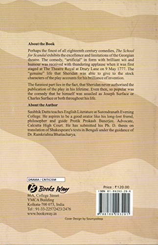 Studies in Richard Brinsley Sheridan's The School for Scandal - Retail Maharaj