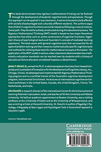 Rigorous Mathematical Thinking: Conceptual Formation in the Mathematics Classroom