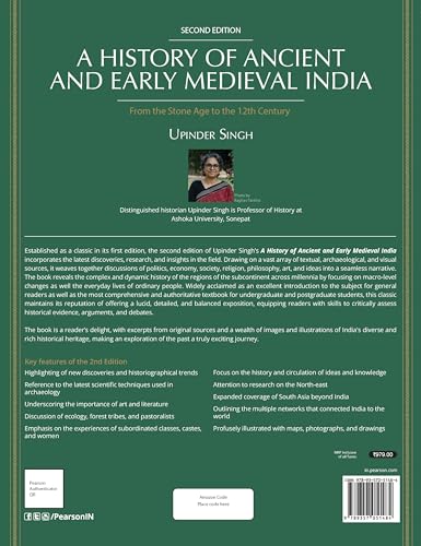 A History of Ancient and Early Medieval India |for UPSC | Civil Services Exam | State Administrative exams | Stone Age to the 12th Century| by Upinder Singh, 2nd Edition