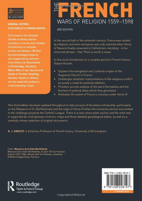 The French Wars of Religion 1559-1598 (Seminar Studies In History) - Retail Maharaj