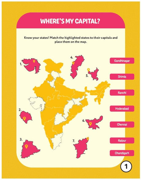Hello India! A Fun India Activity Book: States And Union Territories - Retail Maharaj