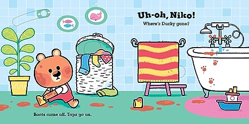 Uh-Oh, Niko: Bathtime: a push, pull and slide story
