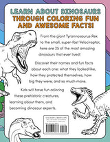 Dinosaur Book for Kids: Coloring Fun and Awesome Facts