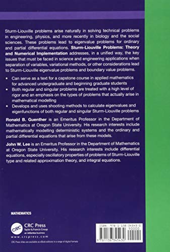 Sturm-Liouville Problems: Theory and Numerical Implementation (Chapman & Hall/CRC Monographs and Research Notes in Mathematics) - Retail Maharaj