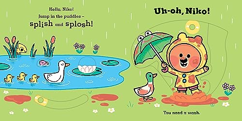 Uh-Oh, Niko: Bathtime: a push, pull and slide story