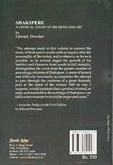 Shakspere: A Critical Study: His Mind and Art - Retail Maharaj