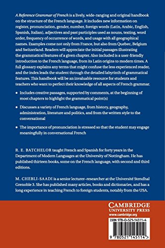 A Reference Grammar of French