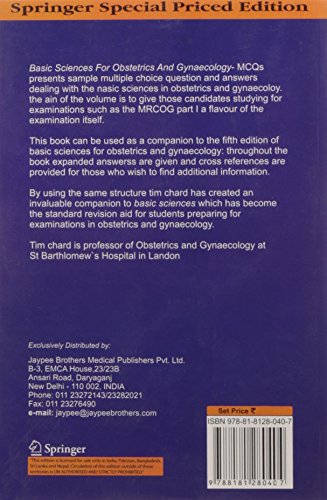 BASIC SCIENCES FOR OBSTETRICS AND GYNAECOLOGY MCQS (2VOLS)