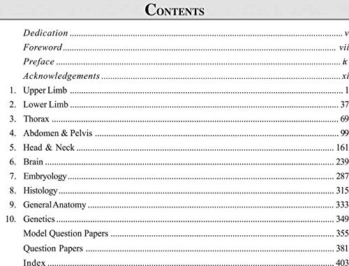 Clinical Anatomy Concised (Includes Gross Anatomy, Embryology, Histology, General Anatomy, Genetics and Model Question Papers) 1st Ed 2017