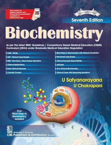 Biochemistry, 7th Silver Jubilee Edition | As per the latest NMC Guidelines | Packed Inside Free Mind Maps in Biochemistry with Clinical Correlation