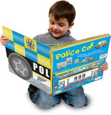 Convertible Police Car: Three toddler-friendly activities in one fold-out pack: a sit-in vehicle, interactive playmat and engaging story! - Retail Maharaj